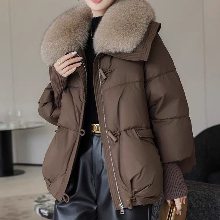 CLYRAA™ Frost-Couture Fur-Collar Jacket