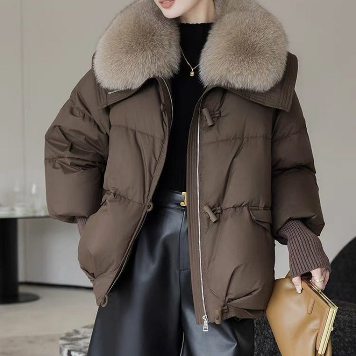 CLYRAA™ Frost-Couture Fur-Collar Jacket