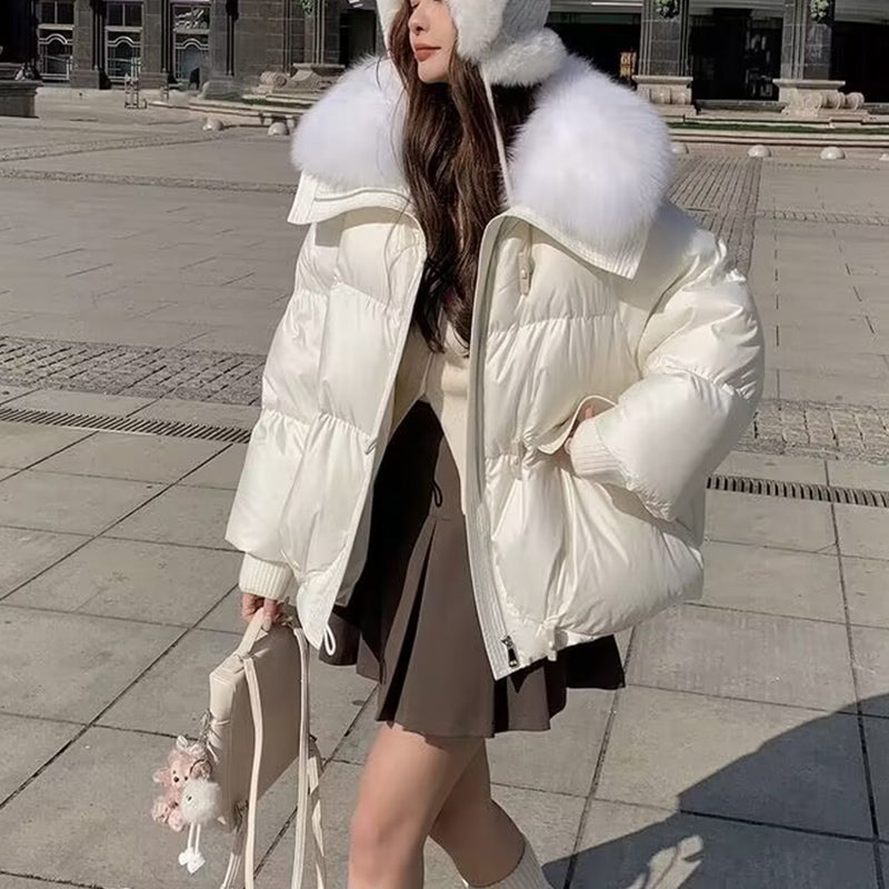 CLYRAA™ Frost-Couture Fur-Collar Jacket