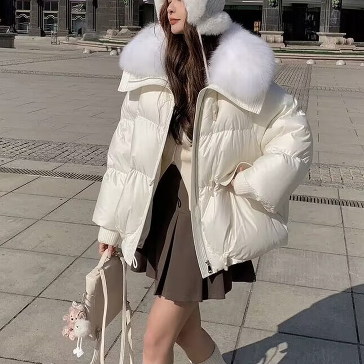 CLYRAA™ Frost-Couture Fur-Collar Jacket
