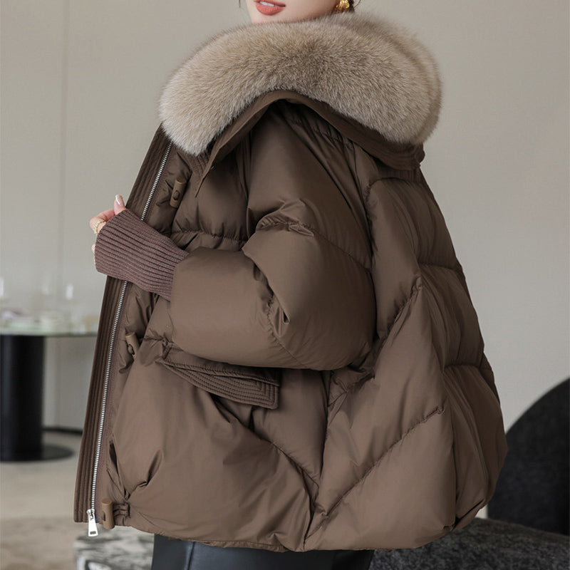 CLYRAA™ Frost-Couture Fur-Collar Jacket
